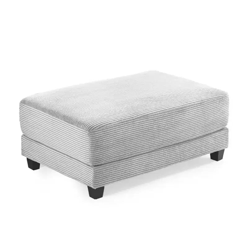 Pouf in velluto a coste oversize, pile a pelo lungo, 110,9 cm L x 73,9 cm P x 47 cm A, capacità 113,4 kg
