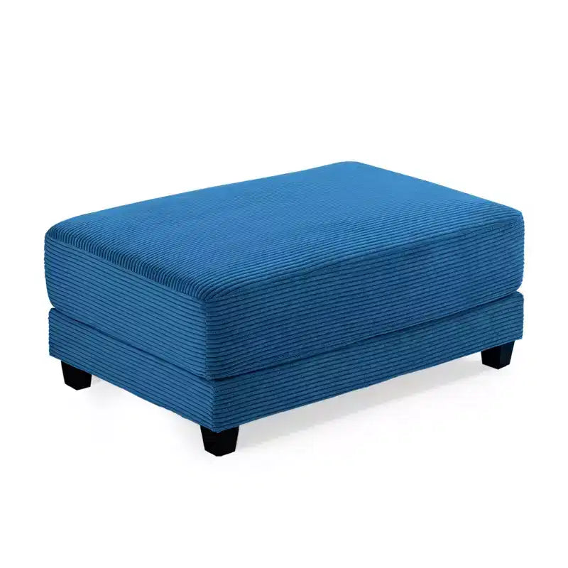 Pouf in velluto a coste oversize, pile a pelo lungo, 110,9 cm L x 73,9 cm P x 47 cm A, capacità 113,4 kg