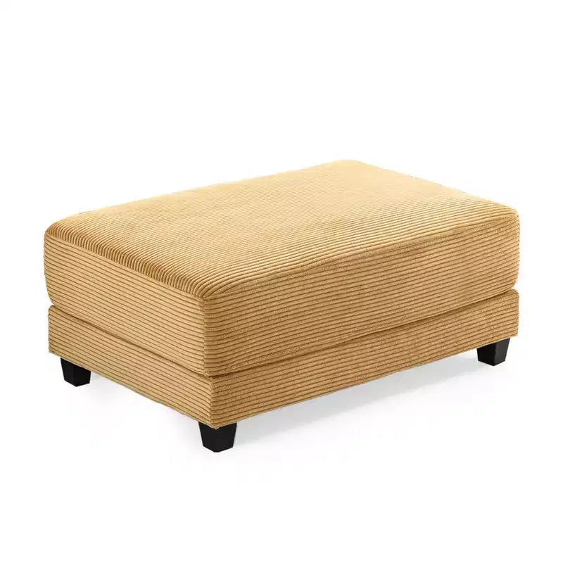 Pouf in velluto a coste oversize, pile a pelo lungo, 110,9 cm L x 73,9 cm P x 47 cm A, capacità 113,4 kg