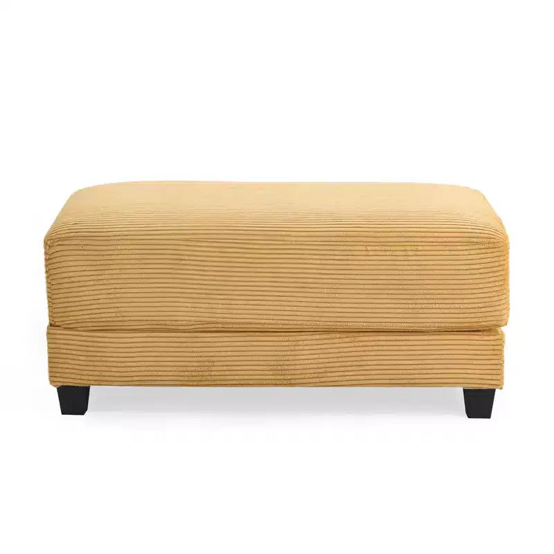 Pouf in velluto a coste oversize, pile a pelo lungo, 110,9 cm L x 73,9 cm P x 47 cm A, capacità 113,4 kg