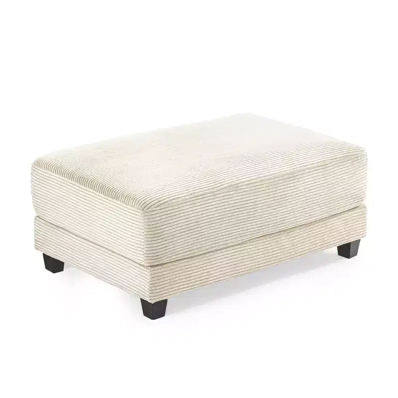 Pouf in velluto a coste oversize, pile a pelo lungo, 110,9 cm L x 73,9 cm P x 47 cm A, capacità 113,4 kg