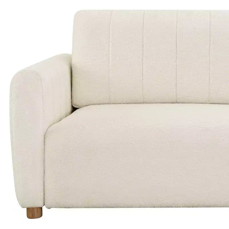 Divano Letto Trasformabile, Bouclé, 3 Posti, Matrimoniale, L 233 cm, Capacità 272 kg