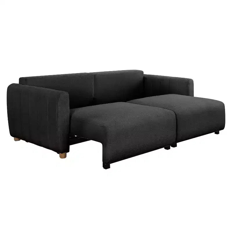 Divano Letto Trasformabile, Bouclé, 3 Posti, Matrimoniale, L 233 cm, Capacità 272 kg