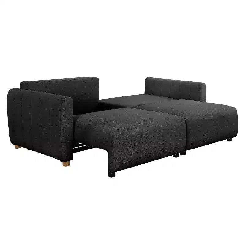Divano Letto Trasformabile, Bouclé, 3 Posti, Matrimoniale, L 233 cm, Capacità 272 kg