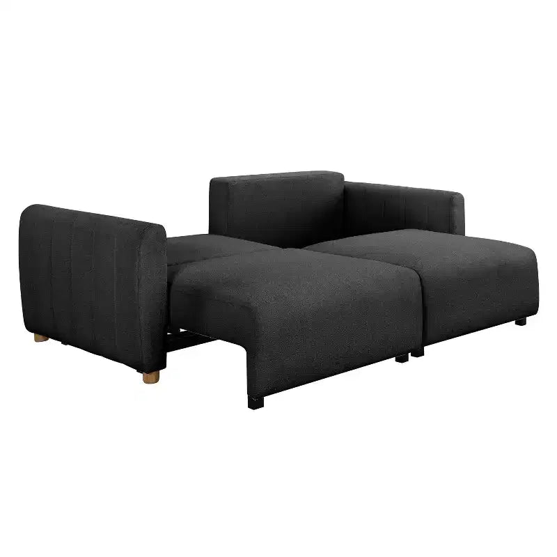Divano Letto Trasformabile, Bouclé, 3 Posti, Matrimoniale, L 233 cm, Capacità 272 kg