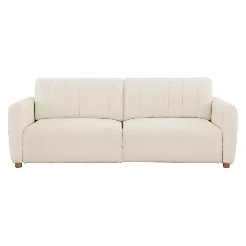 Divano Letto Trasformabile, Bouclé, 3 Posti, Matrimoniale, L 233 cm, Capacità 272 kg