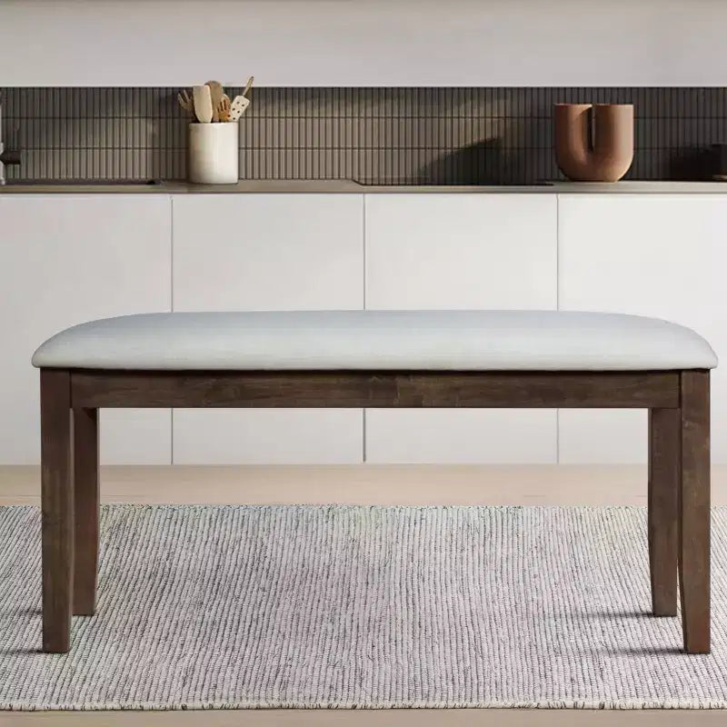 Panca imbottita da pranzo, 2 posti, sedile in poliestere imbottito in schiuma, 113 cm L x 40 cm P x 51 cm A