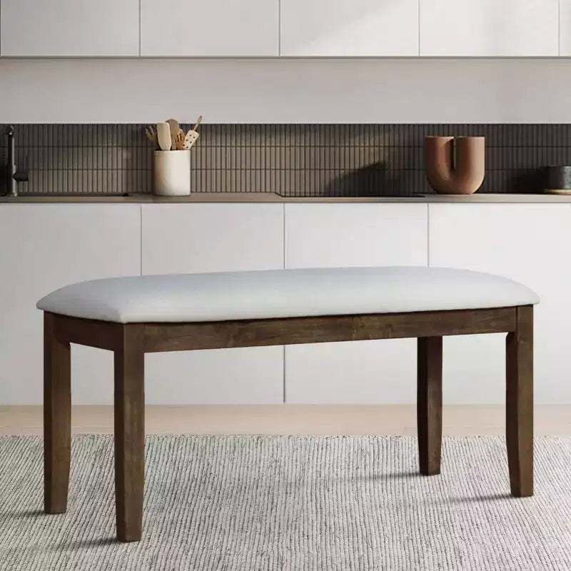 Panca imbottita da pranzo, 2 posti, sedile in poliestere imbottito in schiuma, 113 cm L x 40 cm P x 51 cm A