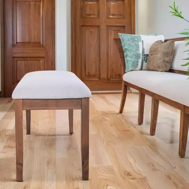 Panca imbottita da pranzo, 2 posti, sedile in poliestere imbottito in schiuma, 113 cm L x 40 cm P x 51 cm A
