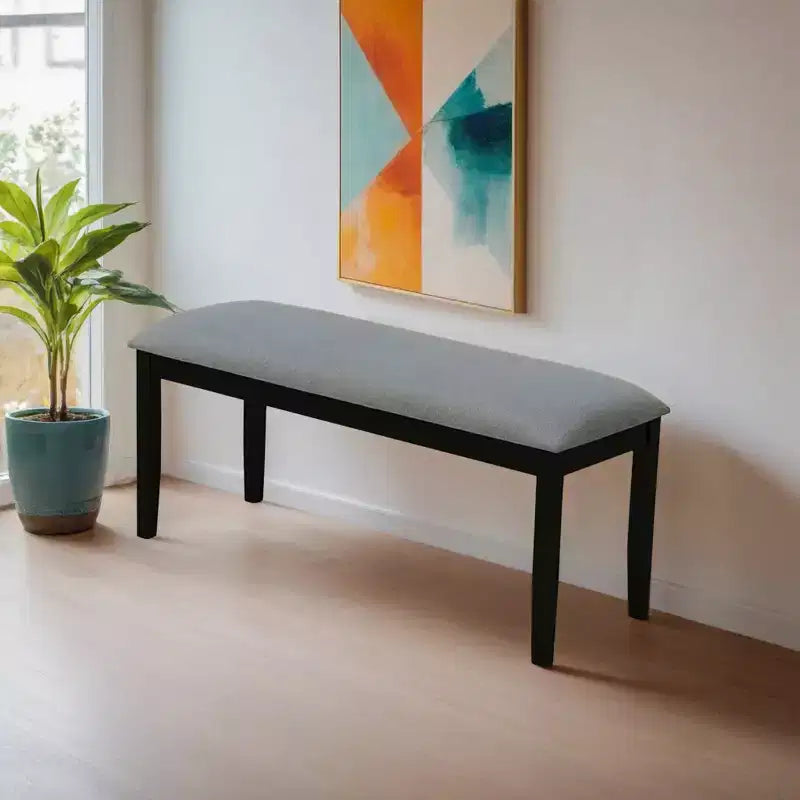 Panca imbottita da pranzo, 2 posti, sedile in poliestere imbottito in schiuma, 113 cm L x 40 cm P x 51 cm A
