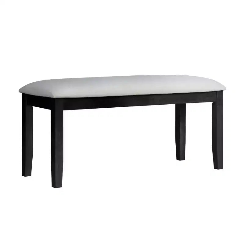 Panca imbottita da pranzo, 2 posti, sedile in poliestere imbottito in schiuma, 113 cm L x 40 cm P x 51 cm A