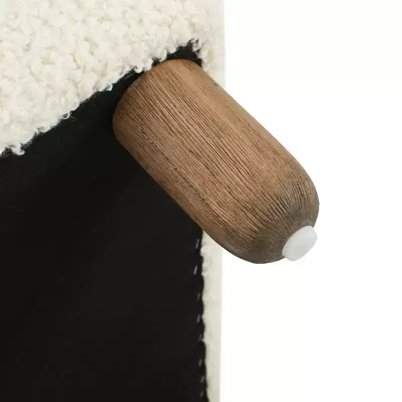 Panca poggiapiedi imbottita con struttura in legno, larghezza 152 cm, cuscino in schiuma, capacità 113 kg