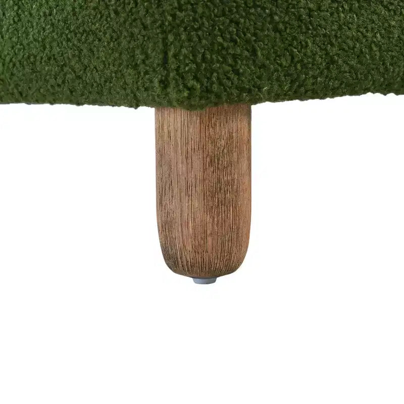 Panca poggiapiedi imbottita con struttura in legno, larghezza 152 cm, cuscino in schiuma, capacità 113 kg