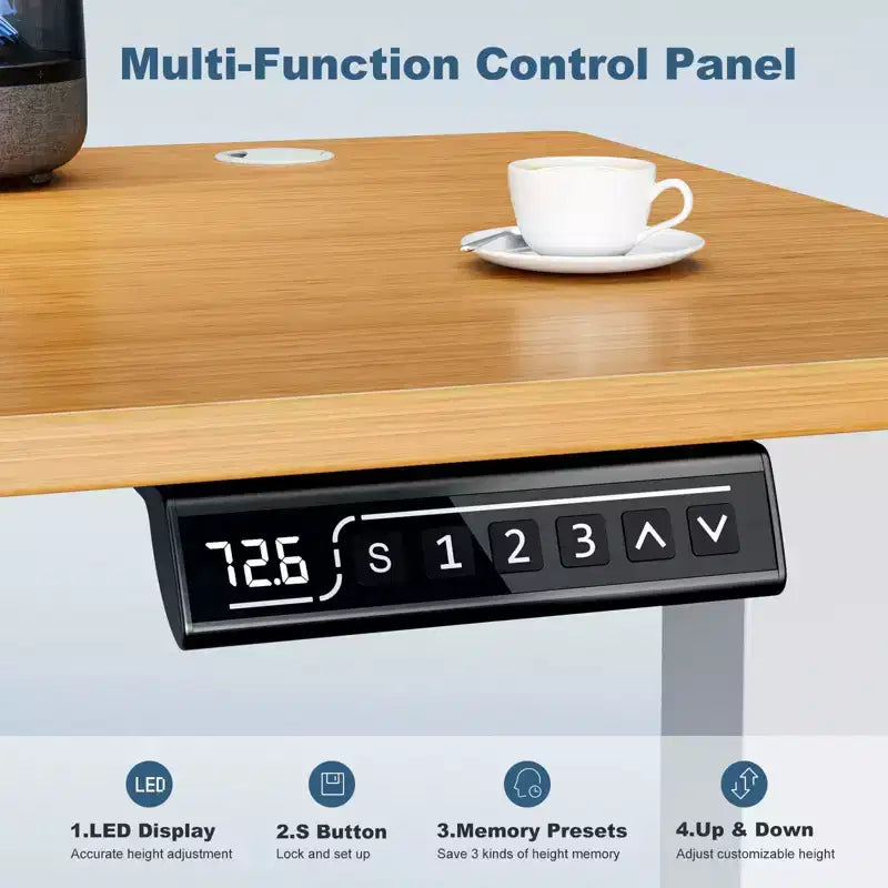 Scrivania regolabile in altezza elettrica da 55" con display a LED