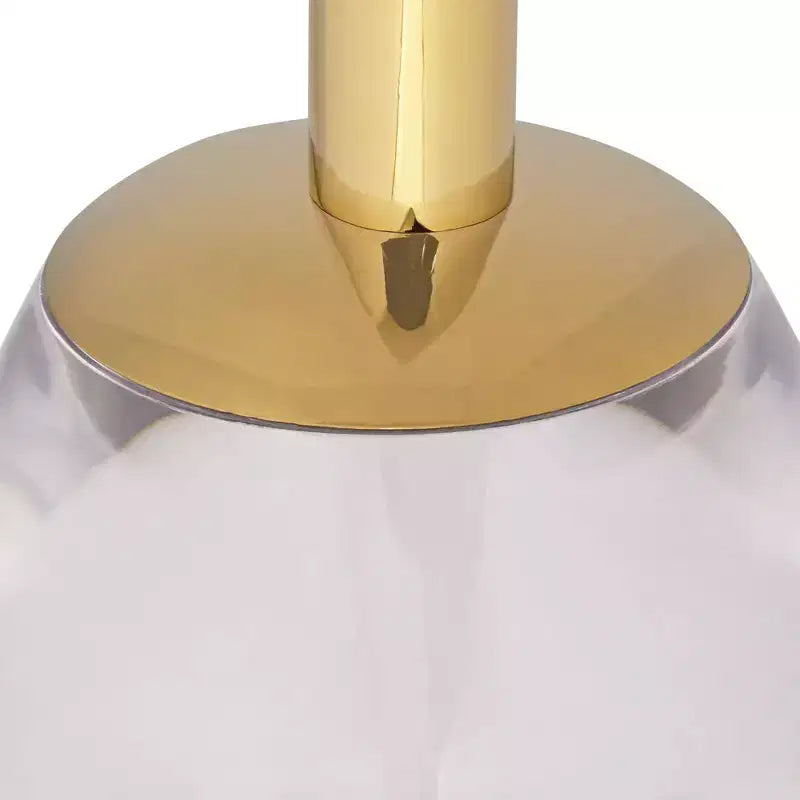 Tavolino Luxe Gold 24 3/4 con piano in acrilico e base in vetro